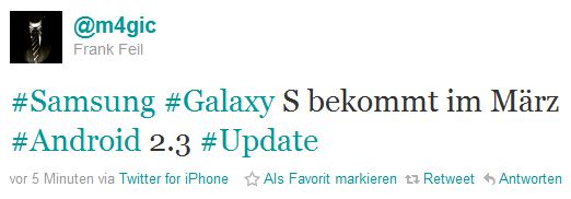 galaxy s update