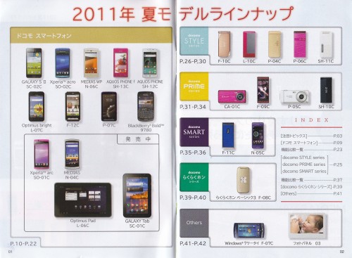 NTTドコモ夏モデルスマートフォンパンフレット2