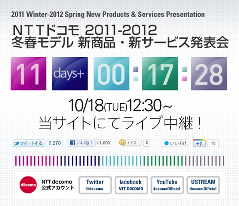 ドコモ2011-2012年冬春モデルスマートフォン