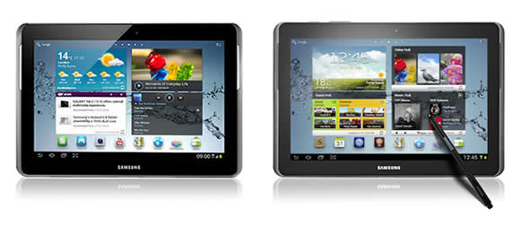 Galaxy Tab 2 10.1、Galaxy Note 10.1