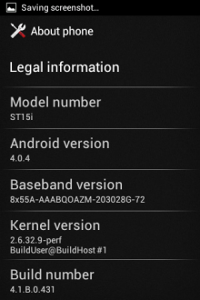 Xperia mini Android4.0アップデート配信開始