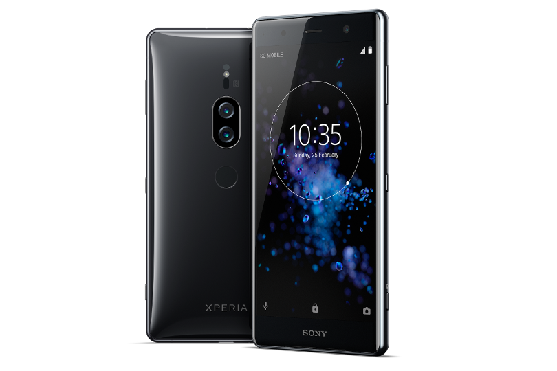 ブルー デュアルカメラスマートフォン Xperia_XZ2-Premium.png